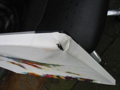 Weltkarte Kunstdruck aus Kunststoff mit Alu Rahmen Abstrakt
