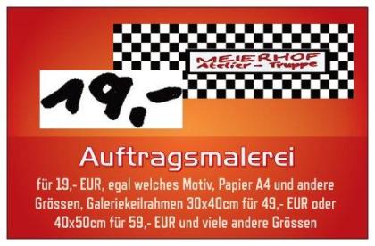 Auftragsmalerei für 19, - EUR