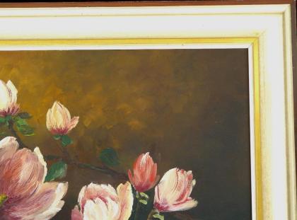Gemälde Rudolf Winter Magnolien alt (B062)