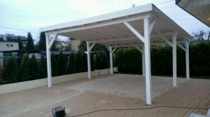HOLZÜBERDACHUNG FÜR AUTO GARAGENVORDACH GARTENHAUS DRESDEN 5x5 NEUWARE
