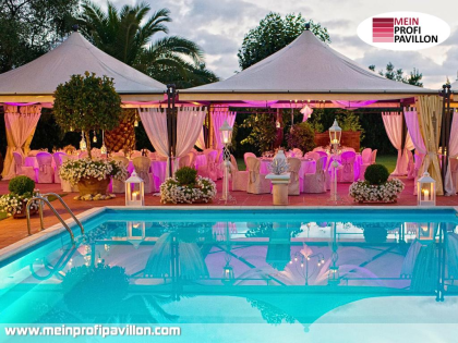 Pavillon 5x5 Überdachung Pagodenzelt Festzelt Pvc Terrassendach Pergola Terrasse