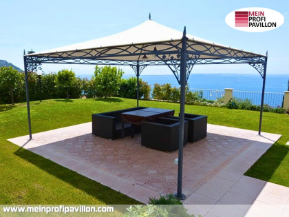 Pavillon 5x5 Überdachung Pagodenzelt Festzelt Pvc Terrassendach Pergola Terrasse