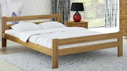 HOLZBETT AUS KIEFERNHOLZ EHB04 120x200 EICHENFARBIG MIT LATTENROST