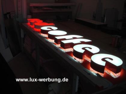 Außenwerbung für Gewerbe Leuchtbuchstaben Leuchtkästen Leuchtschilder 3D LED Ein