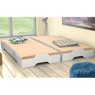 Bett Kinderbett Jugendbett Doppelbett Kiefer Holzbett lackiert Holz Kinerzimmer 