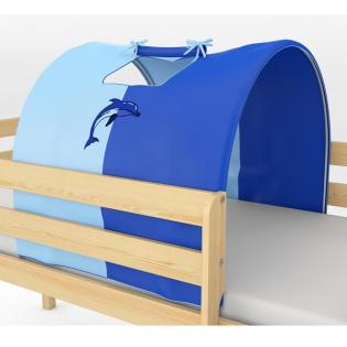 Tunnel Betttunnel Hochbett Bettzelt Spielbett 90x75x75 Delphin