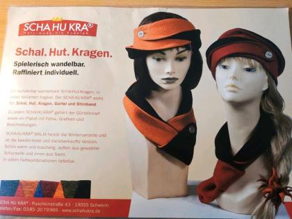 SCHAHUKRA Schal Hut Kragen Stirnband Gürtel
