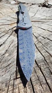 Brown Knives Servo #41 Damasteel Damast Custom Flipper