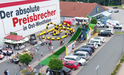 Kinder-EventModule, mobile Rodelbahn, mobiler Kletterberg