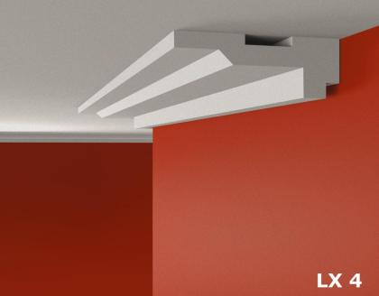 LX Stuckprofil Lichtprofile Dekor Dekorleiste Leisten Element Design 140mmx35mm 