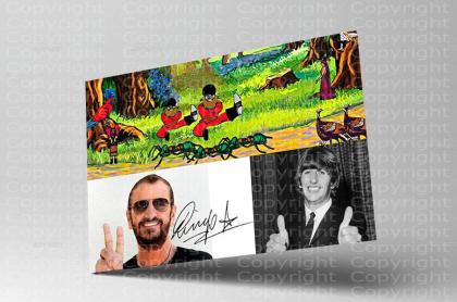 RINGO STARR. Kunstwerk mit Rahmen! NEU! Souvenir. Geschenk. Beatles.