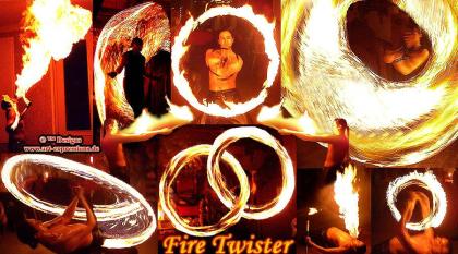 Atemberaubende Feuershow! Feuerspucker & Feuerschlucker FIRE TWISTER mit Feuersc