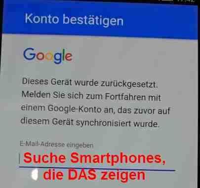 Suche Android Smartphones mit Google Sperre Samsung, Huawei
