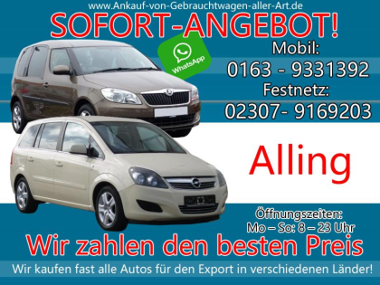Kaufe jedes Auto Alling | Ankauf von Autos Alling - Fairen Preis verkaufen