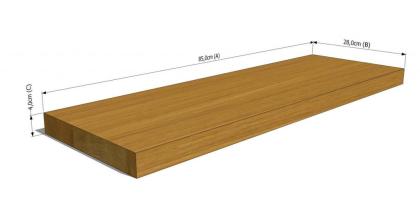 HOLZTREPPENSTUFEN STUFEN AUS EICHE LACKIERT 85x28x4cm