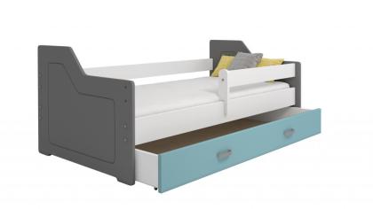 Bett Jugendbett Kinderbett Babybett mit Schublade und Lattenrost 160x80 weiß