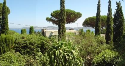 Villa auf der Riviera, ansicht auf St Tropez s bucht