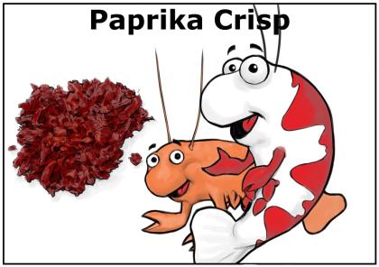 Paprika Crisp / Chips 30g , Futter f. Garnelen , Schnecken und Krebse
