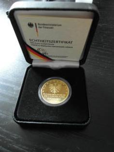 100 Euro Goldmünze Hansestadt Lübeck2021 D aus 999,9 Gold