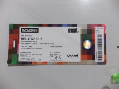 2 Tickets für Bellowhead in München ( 01.02-0.7978)