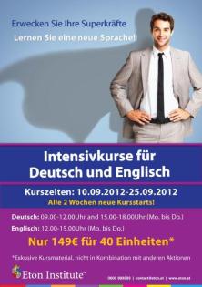 Intensiv Deutsch lernen für € 149 / German Intensive Course for € 149