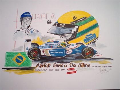 Handgemalte Rennsport Poster ca.70x100