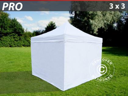 FleXtents Pro Pack 3x3 m Aluminium mit 4 wänden, weiss