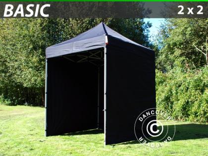 Faltzelt FleXtents 2x2 m basic, schwarz