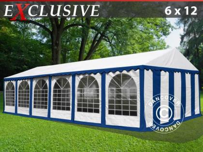 Partyzelt-Plus 6x12 m PVC Blau-Weiß