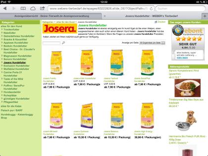 JOSERA Hundefutter - Versandkostenfrei ab 49 €