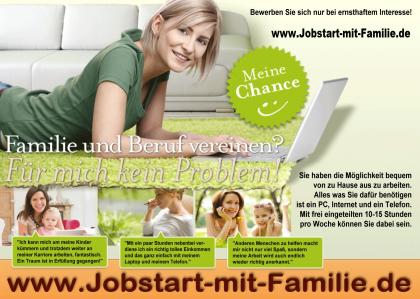 Nebenjob und Familie, zu Hause online arbeiten - kein Problem, bei flexibler Zei