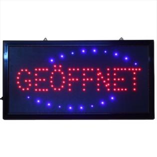 Led Schild Leuchtschild geöffnet Schilder Stoper