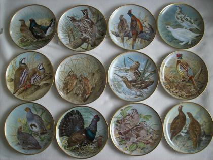 Sammlerteller,Wildvögel der Welt,komplette Serie,Limoges,Franklin Porzellan