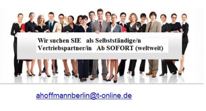 Selbstständige/n Vertriebspartner/in  Ab SOFORT (weltweit)