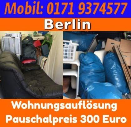 Entrümpelung Berlin pauschal 80 Euro T.: 03060977577 sofort Wohnungsauflösung Sp