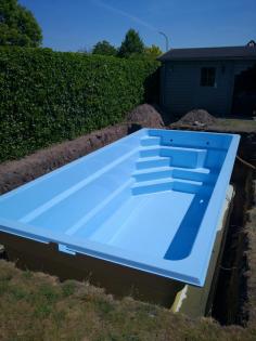 Schwimmbecken mit Filtration-Set, Gartenpool CARACAS 6, 5 x 3, 0 x 1, 55 m