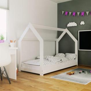 Bett für Kinder Kinderbett Holzbett Kinderhaus Matratze 80x160 D2