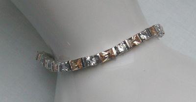 Armband 925 Silber mit gefassten Zirkoniasteinen