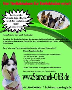 Hundefutter, von Tierliebhabern, für Tierliebhaber m/ w/ d