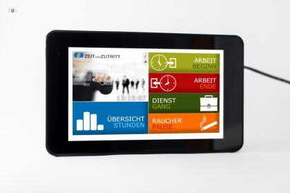 Zeiterfassung ZEITundZUTRITT Komplettsystem für 10 Mitarbeiter RFID WLan / LAN