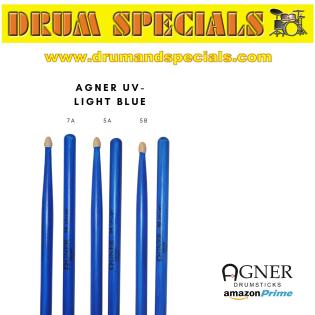 Agner Drumsticks UV Blue 7A 5A 5B