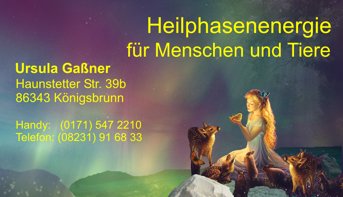 Heilphasenenergie für Menschen und Tiere
