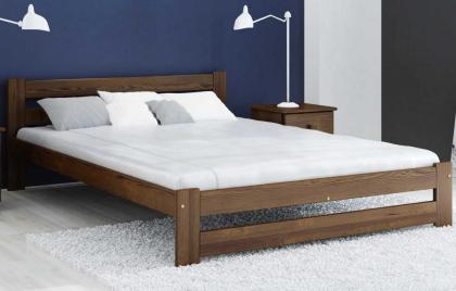 Kieferbett Bett Doppelbett Jugendbett mit Lattenrost Nuss Eiche