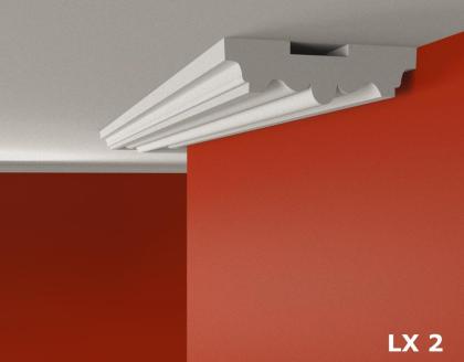 LX Stuckprofil Lichtprofile Dekor Dekorleiste Leisten Element Design 140mmx35mm 