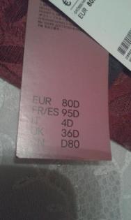 Neue Phus-up-BH, s Gr. 80 D mit Preis-Schild