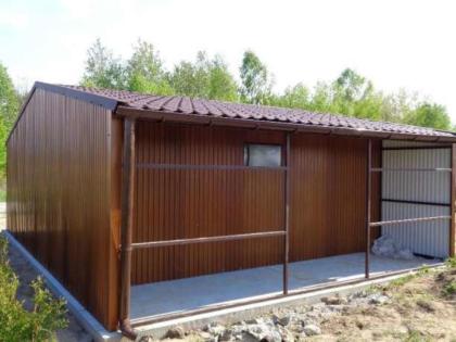Blechgarage Fertiggarage Garage Stahlhalle Halle 8m x 6m KOSTENLOSER VERSAND UND