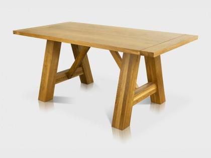 EICHENTISCH ESSTISCH MASSIVHOLZ LACKIERT TISCH 145-175x90x78cm