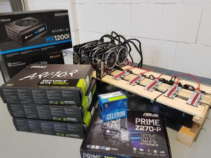 Mining Rig 3 x GTX 1080ti MSI Armor 2400H/ s bis 8 GPU