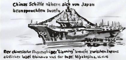 POLITNIK 1436 Tokio. Drei Schiffe 26.12.16 Original Meierhof