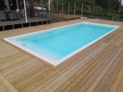 Schwimmbecken, Gartenpool CURACAO 7, 5 x 3, 7 x 1, 55 m